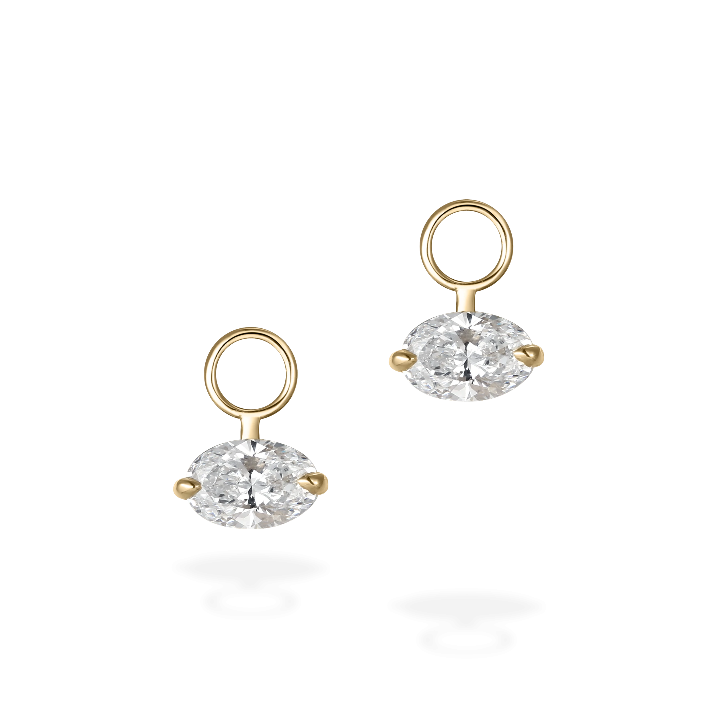 Honey drop oval diamond attachment